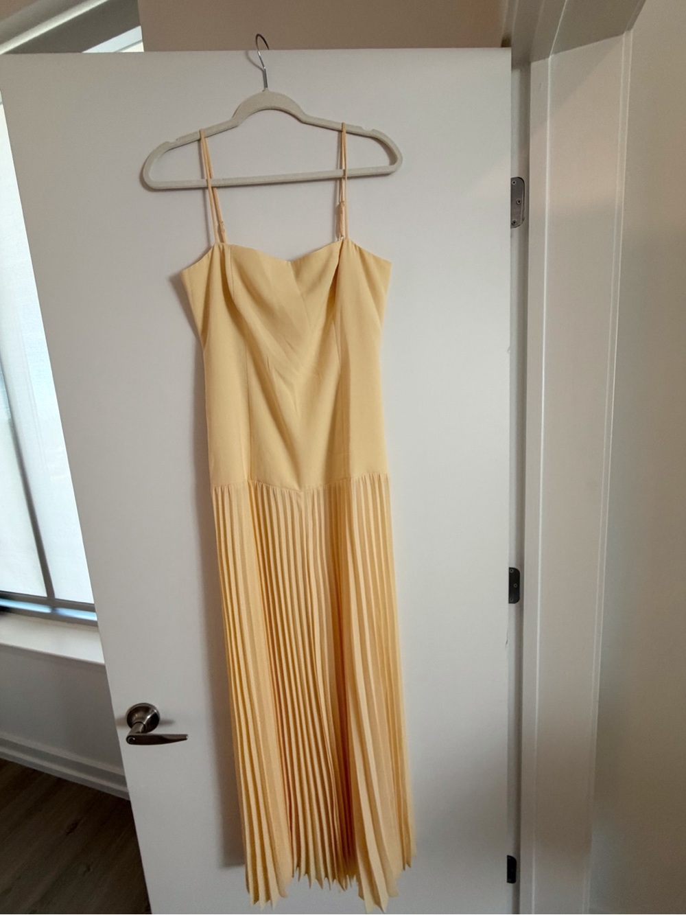 Aqua Pastel Yellow Pleated Maxi Dress - From Bloomingdale’s